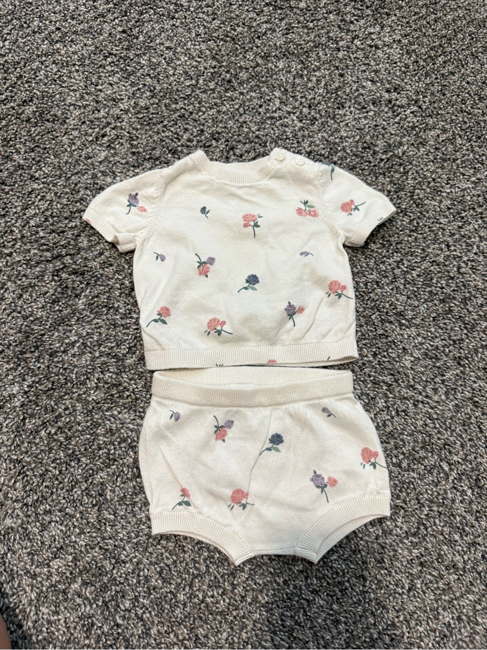 Little Planet Floral Knit Matching Set